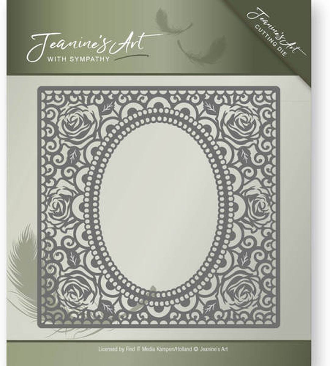 Die - Jeanines Art - With Sympathy - Rose Frame JAD10011